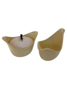 Vintage Taylor,Smith Taylor Ever Yours Creamer and Sugar. Golden Button